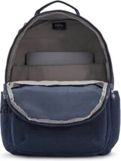 Kipling SEOUL Rugzak, 27 Liter, 15 Inch Laptopvak - Blue Bleu 2 -Reisbagage Winkel 901x1200 6