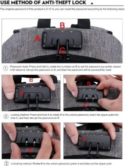 IGOODS - USB Computer Rugtas Met Lader - Waterdicht - Met Sleutelcode - 15,6 Inch - Grijs 14 IGOODS - USB Computer Rugtas Met Lader - Waterdicht - Met Sleutelcode - 15,6 Inch - Grijs -Reisbagage Winkel 906x1200 3