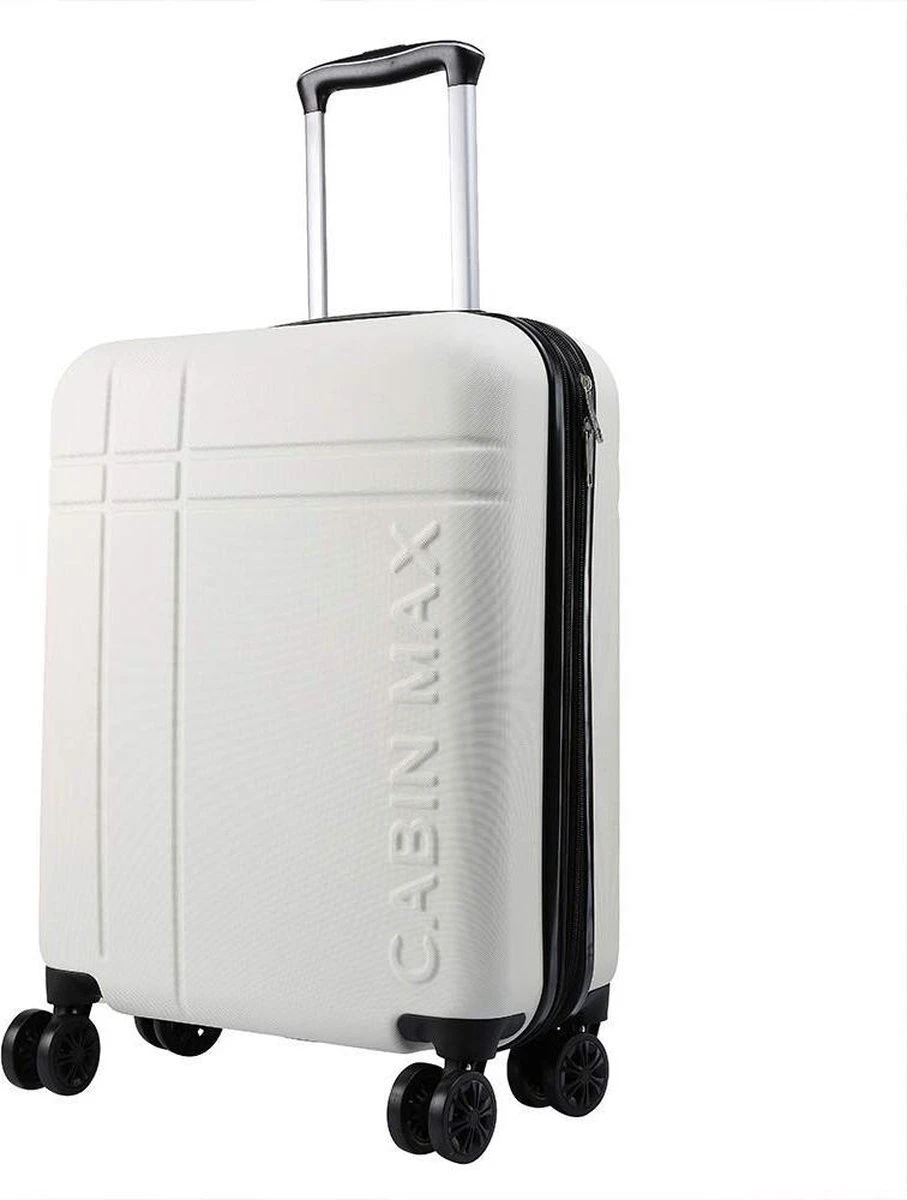 CabinMax Velocity Handbagage Koffer - Uitbreidbaar Trolley 44L - Harde Reiskoffer - 55x40x20/25 Cm - Lichtgewicht - Groot Capaciteit - Wit 3 CabinMax Velocity Handbagage Koffer - Uitbreidbaar Trolley 44L - Harde Reiskoffer - 55x40x20/25 Cm - Lichtgewicht - Groot Capaciteit - Wit