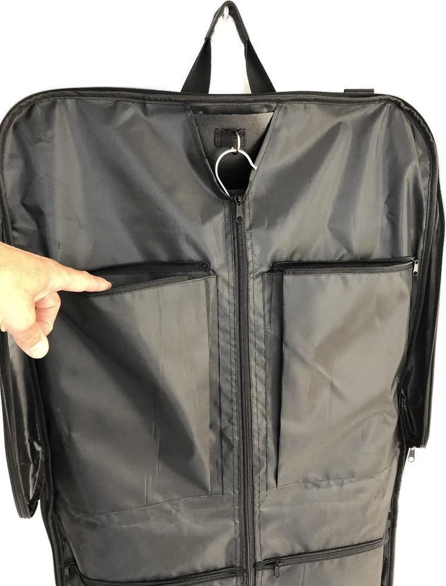 Luxe Mantel Togahoes - Toga - Handbagage Reistas - Kostuumtas - Kledingtas - 177 Cm Opvouwbaar 5 Luxe Mantel Togahoes - Toga - Handbagage Reistas - Kostuumtas - Kledingtas - 177 Cm Opvouwbaar - Afbeelding 3