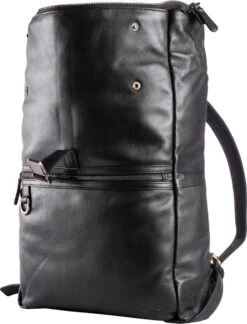 WILD WOODS Leren 15 Inch Laptop Rugtas Met Kliksluiting - 15,6 Inch - Ruime Laptop Rugzak - Dames En Heren - Rundleer - Zwart -Reisbagage Winkel 915x1200 8