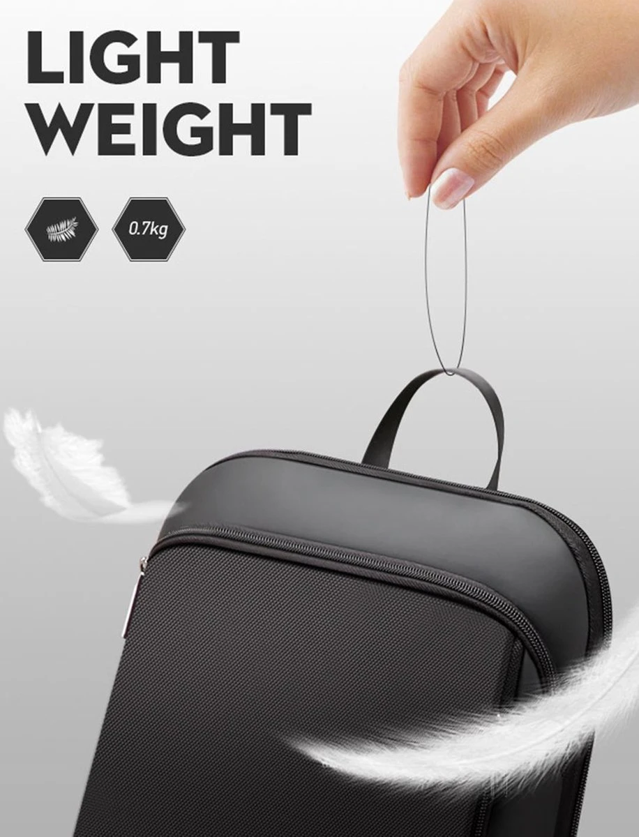 Aloba - Rugzak Met Laptopvak Tot 15.6 Inch - Anti Diefstal Tas - Waterdichte Moderne Rugzak - Leer 6 Aloba - Rugzak Met Laptopvak Tot 15.6 Inch - Anti Diefstal Tas - Waterdichte Moderne Rugzak - Leer - Afbeelding 4