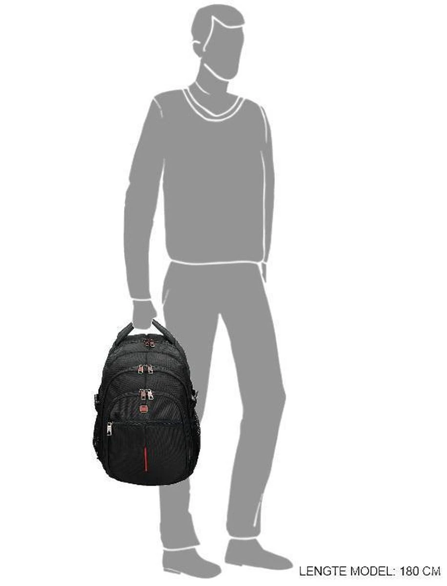 Enrico Benetti Cornell 47081 Laptoprugzak 15,6 Inch Laptopvak - Zwart 19 Enrico Benetti Cornell 47081 Laptoprugzak 15,6 Inch Laptopvak - Zwart - Afbeelding 17