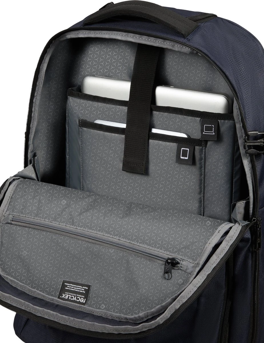 Samsonite Rugzaktrolley Met Laptopvak - Roader Rugzak 17.3 (Handbagage) Dark Blue 6 Samsonite Rugzaktrolley Met Laptopvak - Roader Rugzak 17.3 (Handbagage) Dark Blue - Afbeelding 4
