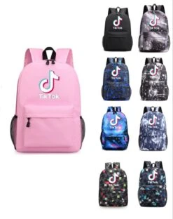 Merkloos TikTok Rugzak - Tik Tok Schooltas - Rugzak Jongens - Tas - Rugtas Meisjes - Nieuwe Collectie - Roze -Reisbagage Winkel 951x1200 7