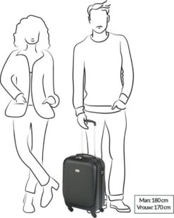 Princess Traveller Sydney - Handbagagekoffer - Laptop Vak - Zwart - S - 55cm -Reisbagage Winkel 956x1200 1