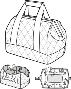 Reisenthel Allrounder M Reistas Sporttas - 18L - Rhombus Black Zwart -Reisbagage Winkel 960x1200 11