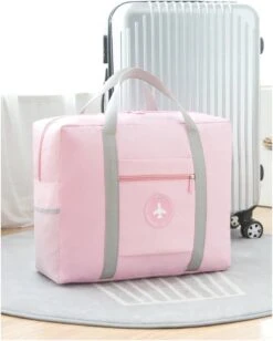 Merkloos Opvouwbare Reistas Roze - Opbergtas - Weekendtas - Reistas Voor Handbagage - Opvouwbare Reistassen Dames - Reistas Voor Op Koffer - Dames Tas - Damestas - Tas Voor Reizen - Sporttas -Reisbagage Winkel 963x1200 6