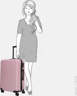 Enrico Benetti Koffer / Trolley / Reiskoffer - 65 X 41 X 25 Cm - 68 Liter - ABS - Maat M - Louisville - Roze -Reisbagage Winkel 965x1200 1