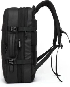 HEANVER Travel Elite - Reistas Handbagage - Weekendtas - 17inch Laptop Rugzak - Backpack Waterafstotend - 30L / 60 Liter Tas - Zwart / Antraciet -Reisbagage Winkel 968x1200 13