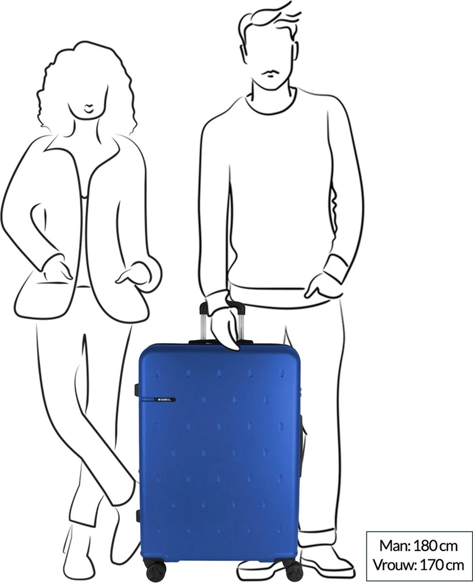 Gabol Harde Koffer / Trolley / Reiskoffer - Open - 77 Cm (XL) - Blauw 11 Gabol Harde Koffer / Trolley / Reiskoffer - Open - 77 Cm (XL) - Blauw - Afbeelding 9