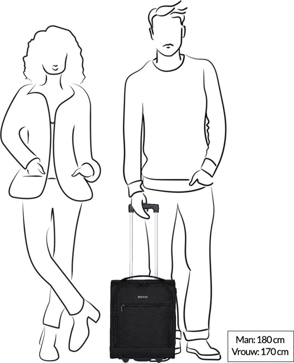 Travelite Handbagage Zachte Koffer / Trolley / Reiskoffer - Cabin - 43 Cm - Zwart 15 Travelite Handbagage Zachte Koffer / Trolley / Reiskoffer - Cabin - 43 Cm - Zwart - Afbeelding 13