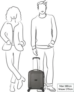 Decent Handbagage Koffer / Trolley / Reiskoffer - 42 Cm - 24 Liter - ABS - Maxi Air - Champagne -Reisbagage Winkel 973x1200 6