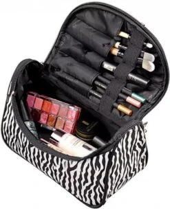 Beautycase Zebra Met Spiegeltje
