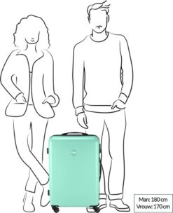 Princess Traveller PT01 - Reiskoffer - Poolhouse Blue - M - 67cm -Reisbagage Winkel 974x1200