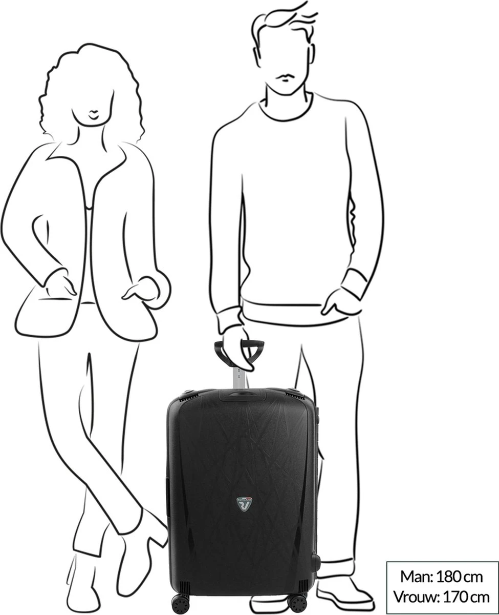 Roncato Light 4 Wiel Trolley 68 Avio Blue 22 Roncato Light 4 Wiel Trolley 68 Avio Blue - Afbeelding 20