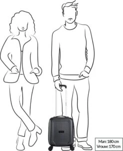 Decent Handbagage Koffer / Trolley / Reiskoffer - 42 Cm - 24 Liter - ABS - Maxi Air - Champagne -Reisbagage Winkel 975x1200 4