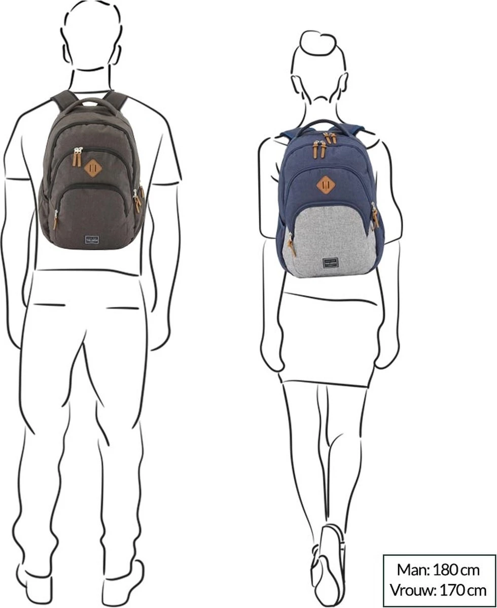 Travelite Laptop Rugzak / Rugtas / Laptoptas / Werktas - Basics - Grijs - 15 Inch 4 Travelite Laptop Rugzak / Rugtas / Laptoptas / Werktas - Basics - Grijs - 15 Inch - Afbeelding 2