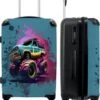 NoBoringSuitcases.com® Koffer Groot - Monstertruck - Verf - Graffiti - Roze - Neon - Trolley Koffer Met TSA-slot - Met Wielen - 90 Liter - Reiskoffer - 66 Cm -Reisbagage Winkel 985x1200 12