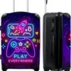 NoBoringSuitcases.com® Koffer Groot - Gaming - Console - Neon - Jongens - Trolley Koffer Met TSA-slot - Met Wielen - 90 Liter - Reiskoffer - 66 Cm -Reisbagage Winkel 985x1200 8