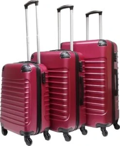 Castillo Trimix 3 Delige ABS Kofferset - Bordeaux Rood