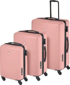 Princess Traveller PT01 - Handbagagekoffer - Peony Pink - S - 55cm -Reisbagage Winkel 989x1200 2