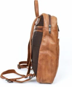 Bear Design Tiffany Leren Rugzak - Cognac -Reisbagage Winkel 989x1200 7